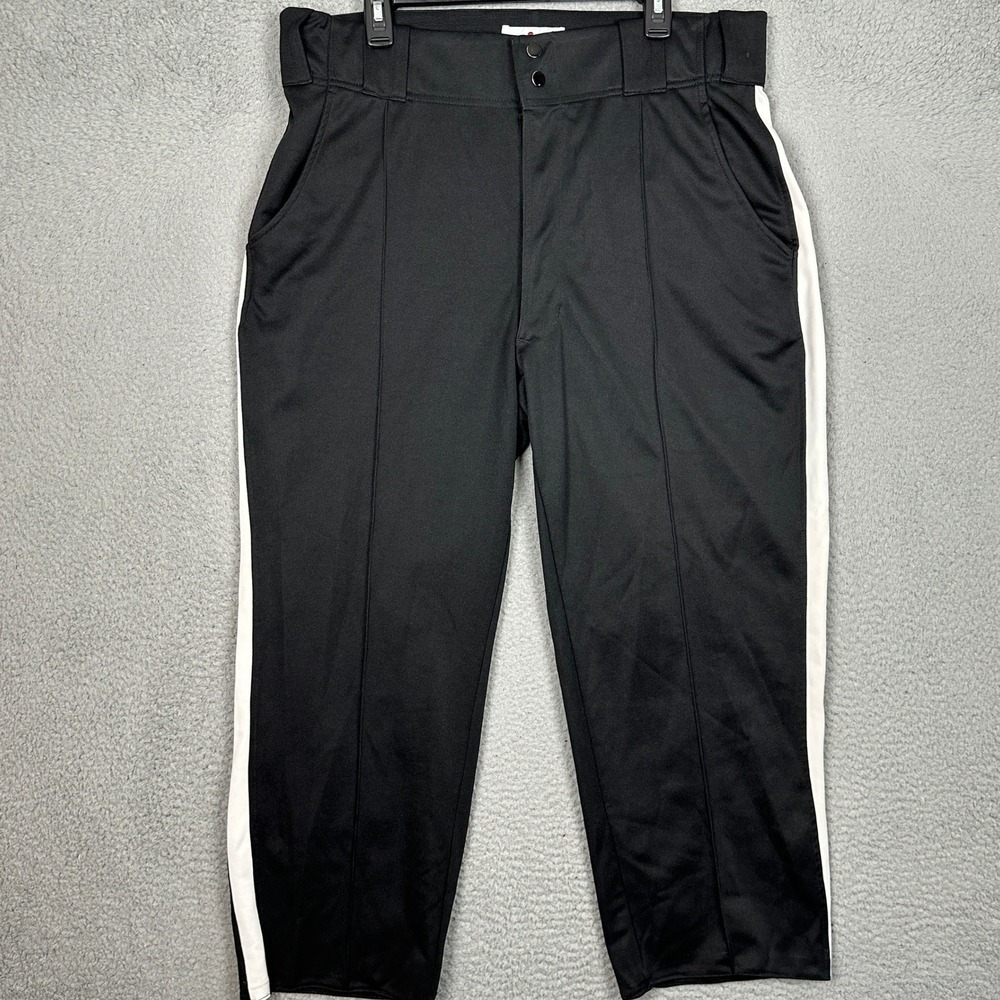 Smitty Umpire Pants Mens 40 Officials Referee Black White Stripe Baseball Sports